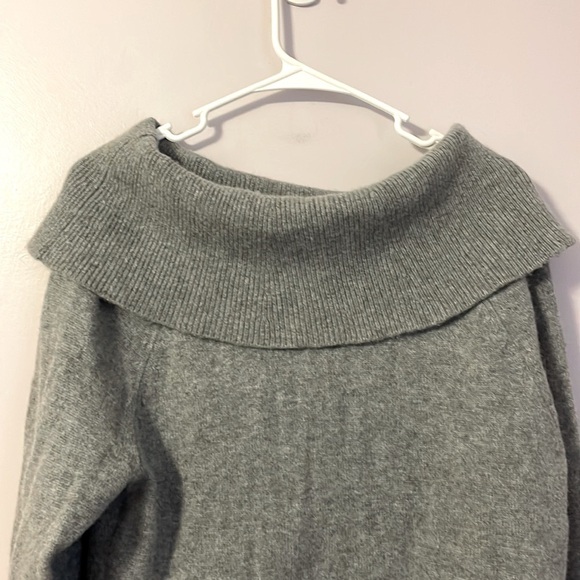 Paige Heather Gray Wool Blend Boatneck Cowl Izabella Sweater size M - Picture 3 of 14